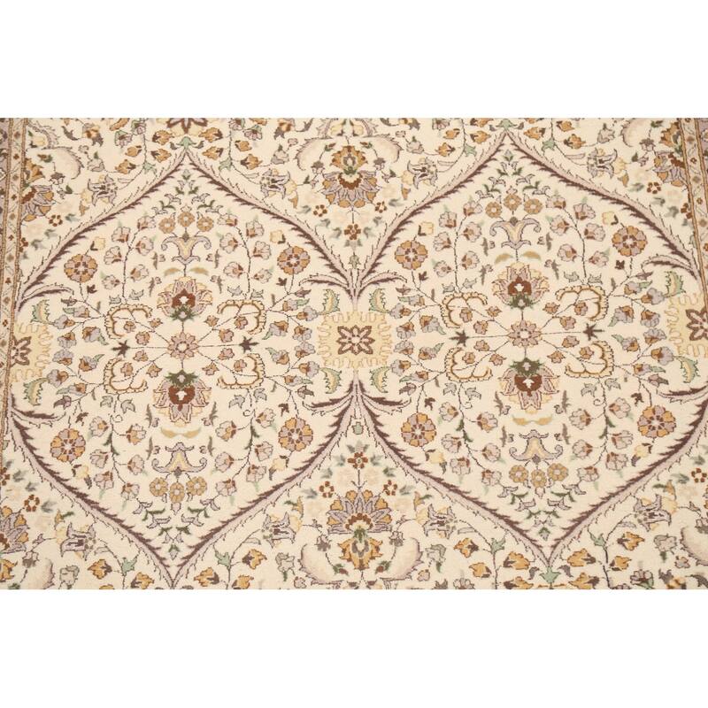 Floral Tabriz Oriental Wool Area Rug Hand-knotted Vegetable Dye Carpet - 6'0" x 9'2"