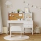 preview thumbnail 16 of 18, Adjustable Tilt Kids Desk and Chair Set - Wooden Study Table with Drawer, Cork Board & Hutch - Student Writing Desk