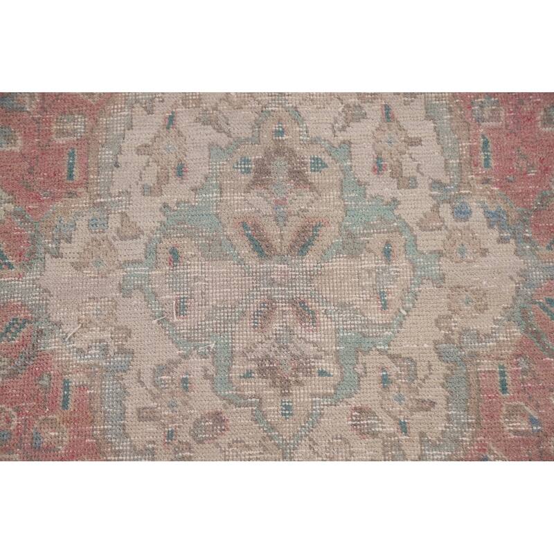 Distressed Over-Dyed Tabriz Persian Antique Rug Handmade Wool Carpet - 6'5" x 9'5"