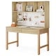preview thumbnail 11 of 10, Industrial Kids Desk Study Table with Storage Drawers and Pegboard