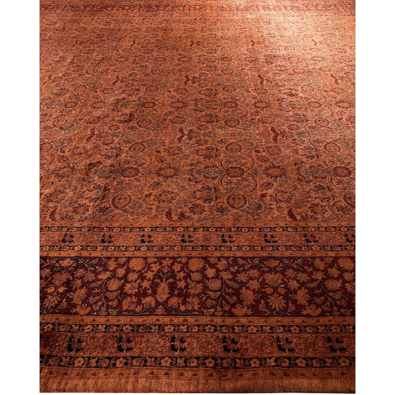 Overdyed, One-of-a-Kind Hand-Knotted Area Rug - Gold - 11' 10" x 17' 7"