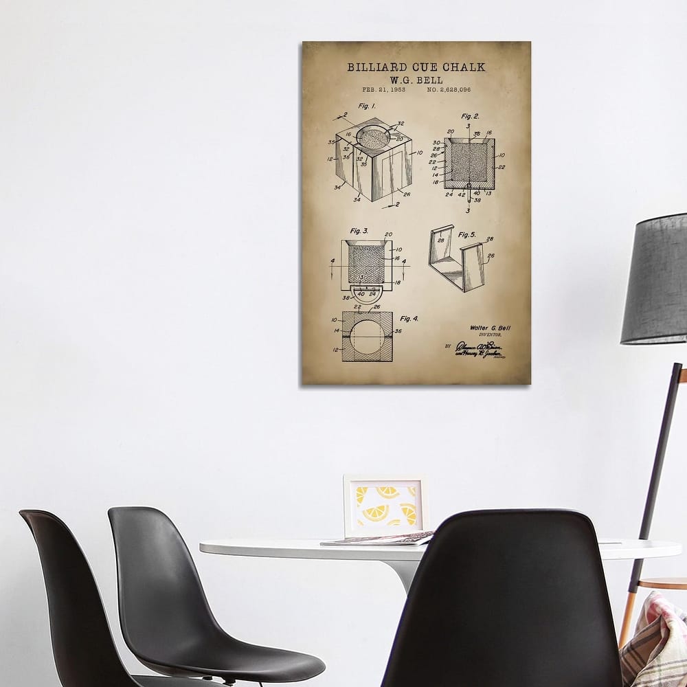 iCanvas "Billiard VII" by PatentPrintStore Canvas Print