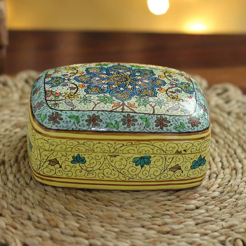 Novica Handmade Floral Majesty Wood Decorative Box