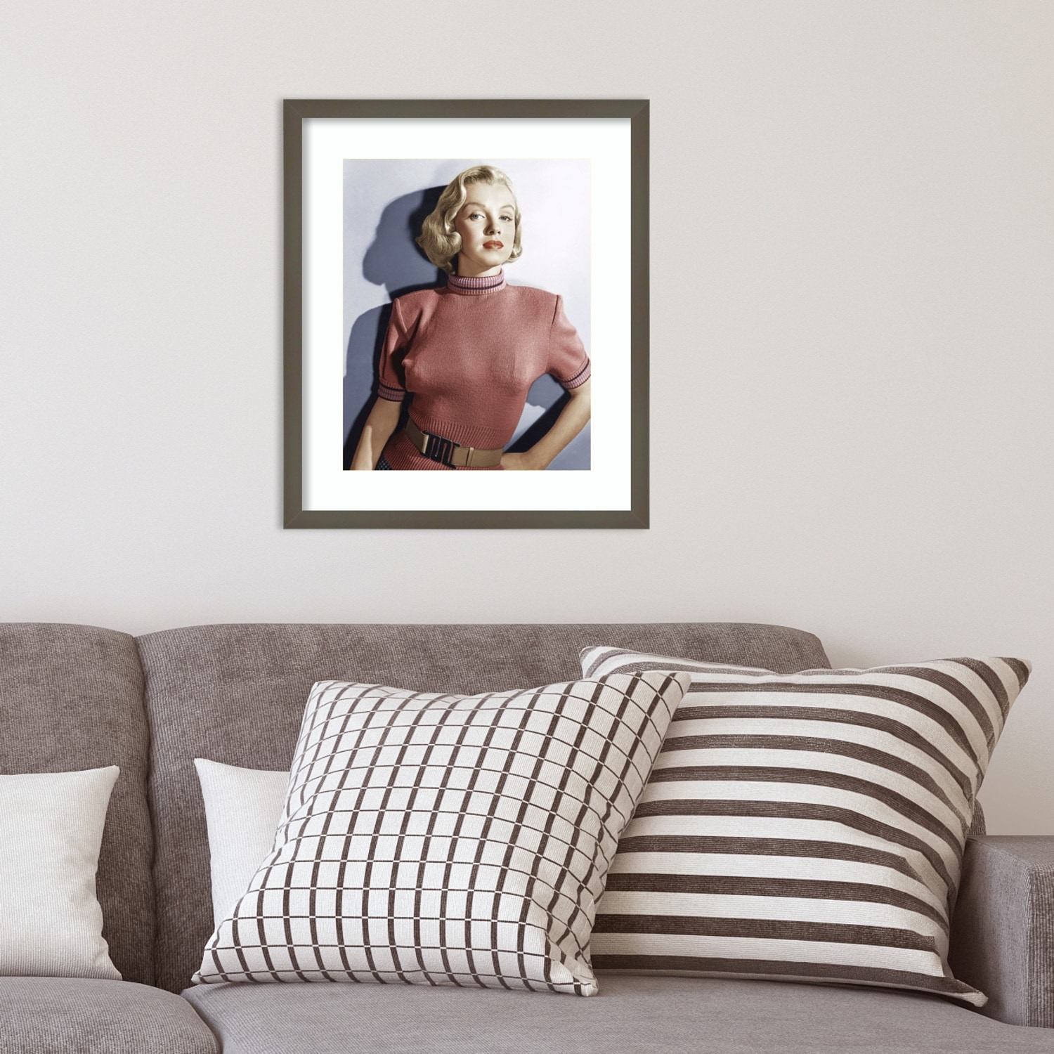Hollywood Movie Marilyn Monroe 17" Square Cushion Cover Pillow Case Grey Gift 
