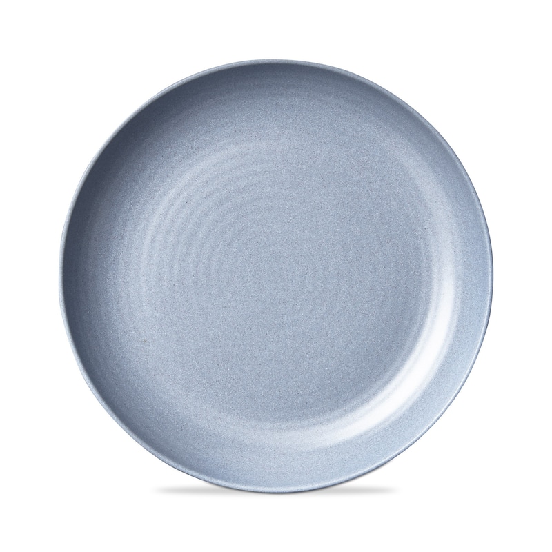 Set 4 Light Blue Melamine Plastic Dinner Plate Dishwasher Safe Indoor/Outdoor 11x11 inch