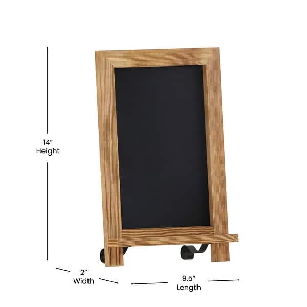dimension image slide 3 of 10, Freestanding Tabletop or Wall Mount Magnetic Chalkboard