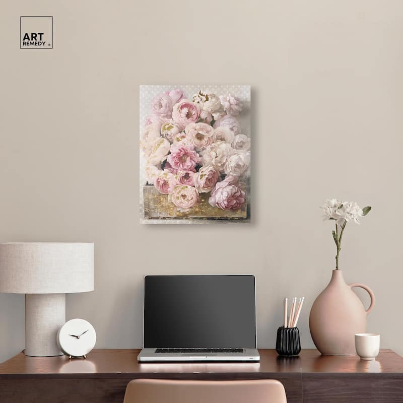 Beautiful Glam Floral Case Canvas by Art Remedy, Gallery Wrapped