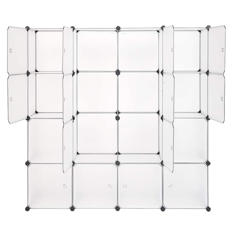 Stackable Cube Storage Shelves with Hanging Rod