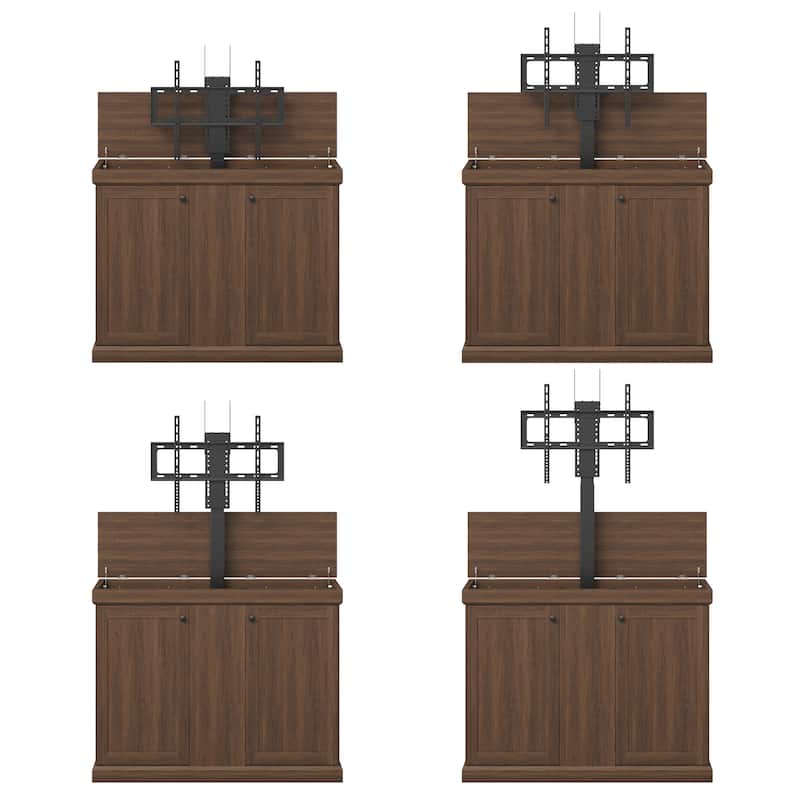 Motorized TV Lift Cabinet for TVs up to 50 Inch, Pop Up TV Lift Console with Remote Control, Hidden TV Cabinet Stand