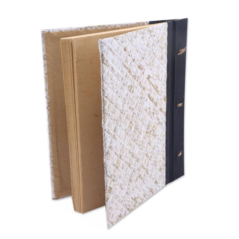 NOVICA Handmade The Path Is Blue Natural Fibers Journal