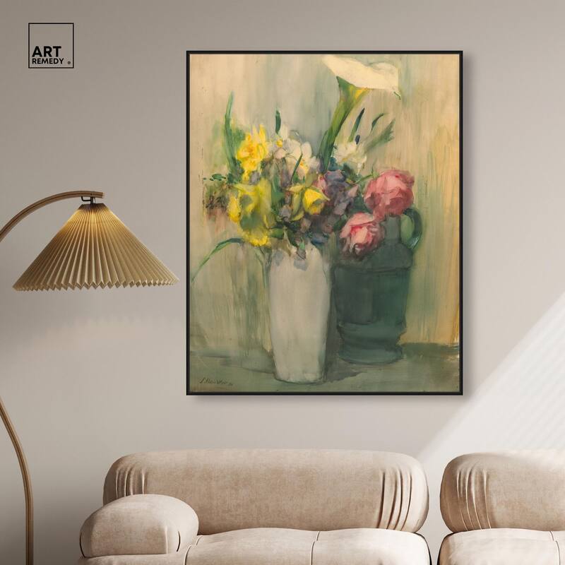 Flowers by Julian Alden Weir Canvas by Art Remedy