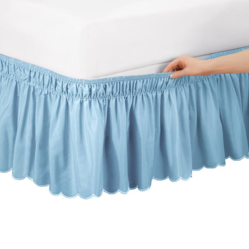 Scalloped Wrap Ruffle Bedskirt