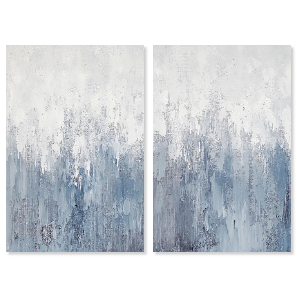 Frosted Glass Canvas Set of 2 by Art Remedy, Gallery Wrapped