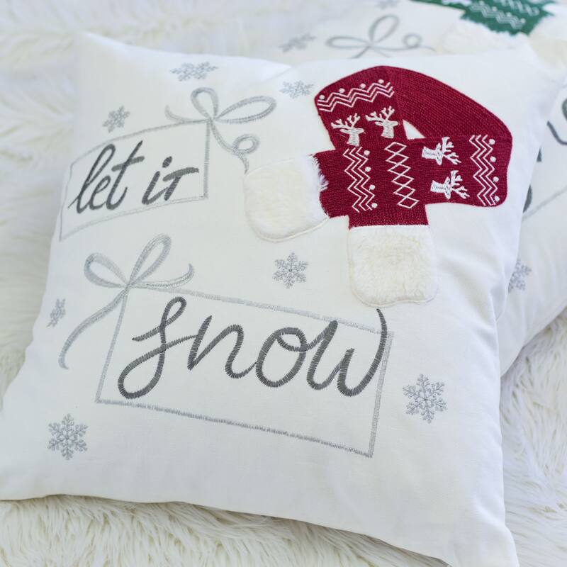 Let It Snow Christmas Throw Pillow