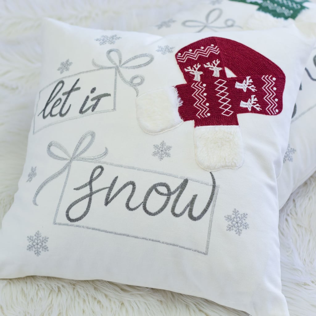 Let It Snow Christmas Throw Pillow