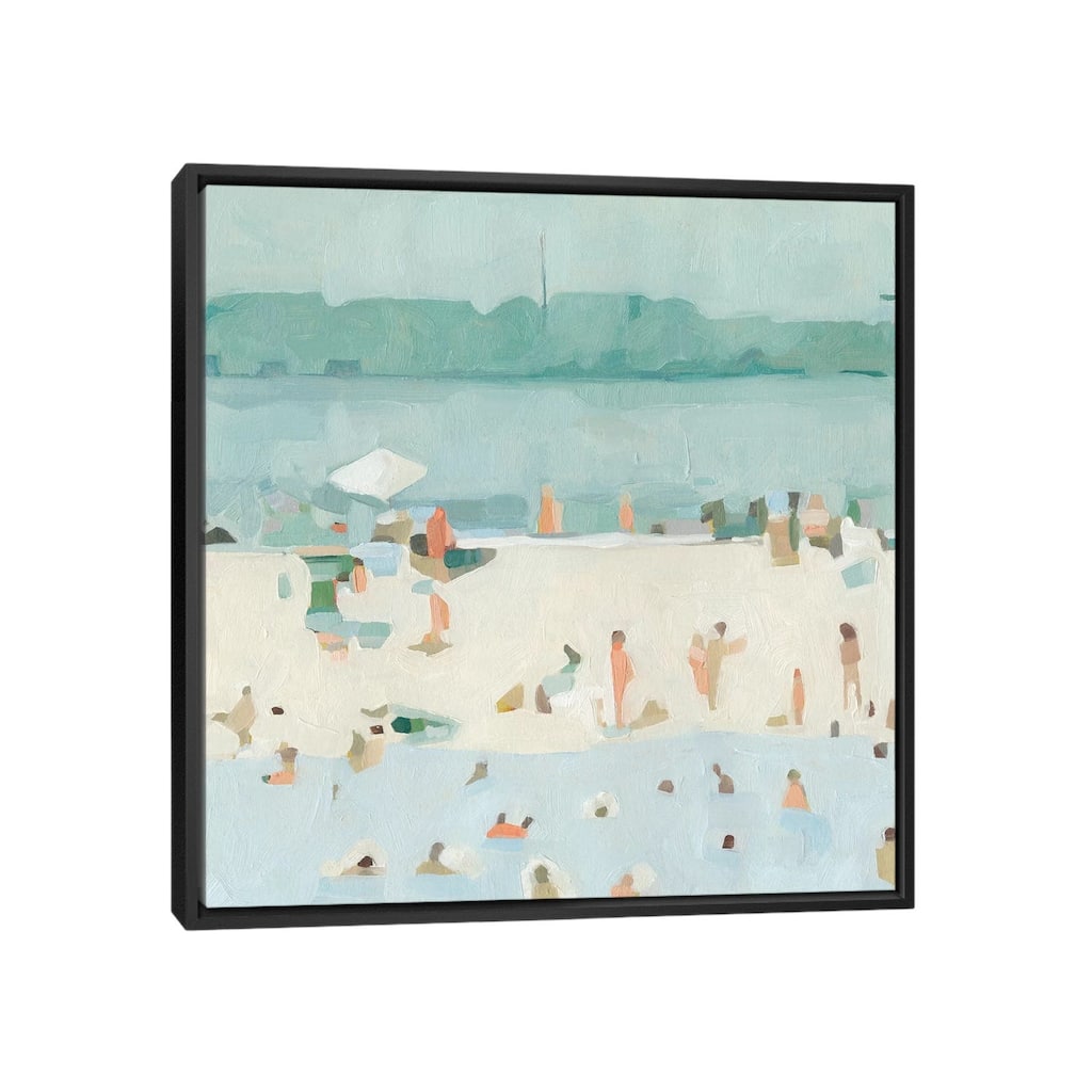 iCanvas "Sea Glass Sandbar I" by Emma Scarvey Framed Canvas Print