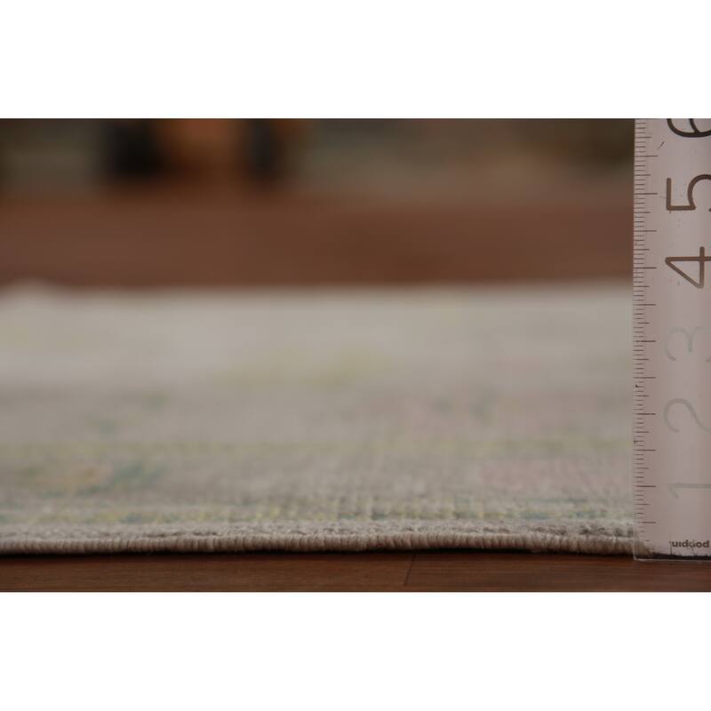 Hand Knotted Oriental 100% Wool Carpet Transitional Geometric Beige & Ivories Oushak Runner Rug - 15' 0'' X 3' 4''