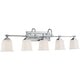 preview thumbnail 2 of 1, Nicholas 5-Light Bathroom Vanity Light in Polished Chrome
