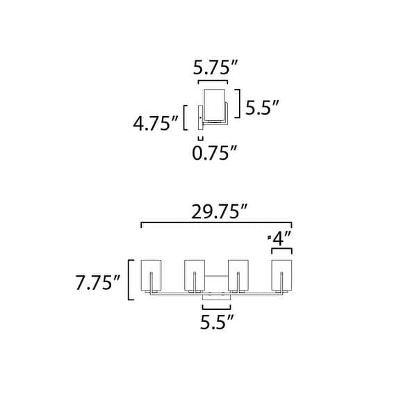 Maxim 21284 Dart 4 Light 30" Wide Vanity Light