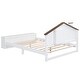 preview thumbnail 4 of 13, Wood Full Size Platform Bed with LED Lights and Storage, Platform Bed Frame with Slats Support, No Box Spring Needed