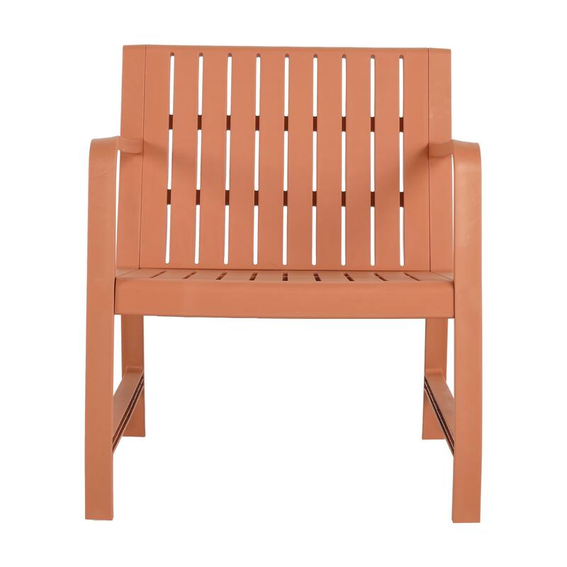 Patio Bistro Set with 1 Chair & 1 Coffee Table, Easy Assembly, 2 pcs