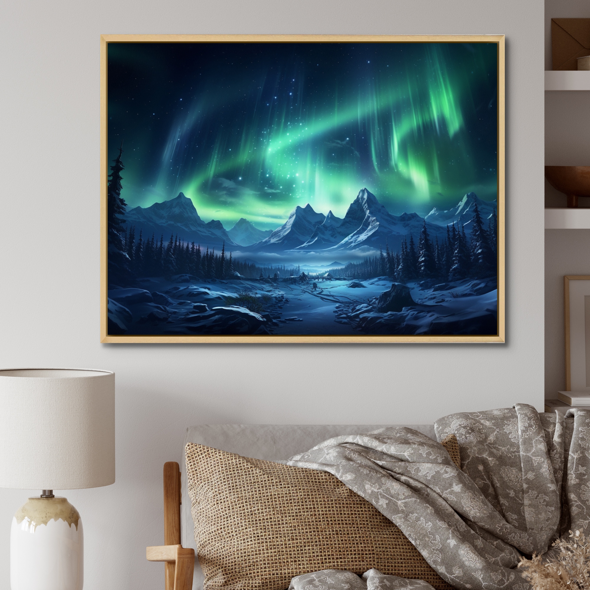 Aurora borealis canvas art new arrivals