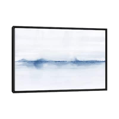iCanvas "Watercolor Landscape V - Shades Of Blue" by Nouveau Prints Framed Canvas Print