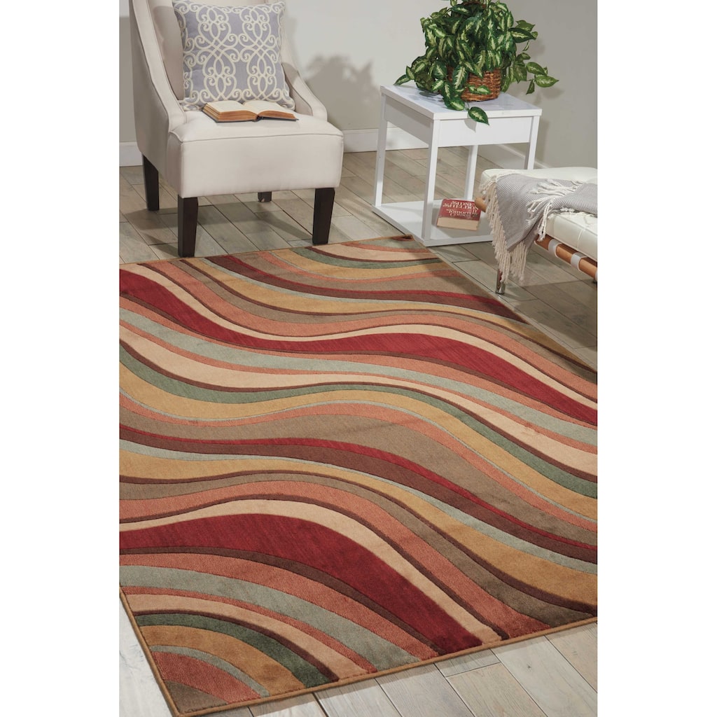 Nourison Somerset Modern Transitional Wave Area Rug