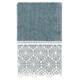 Authentic Hotel and Spa 100% Turkish Cotton Arian Cream Lace Embellished Hand Towel - Teal
