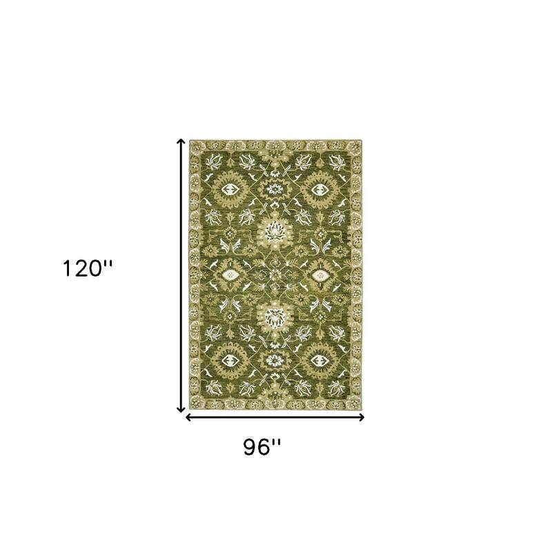 HomeRoots Floral Medallion Traditional Rectangle Area Rug