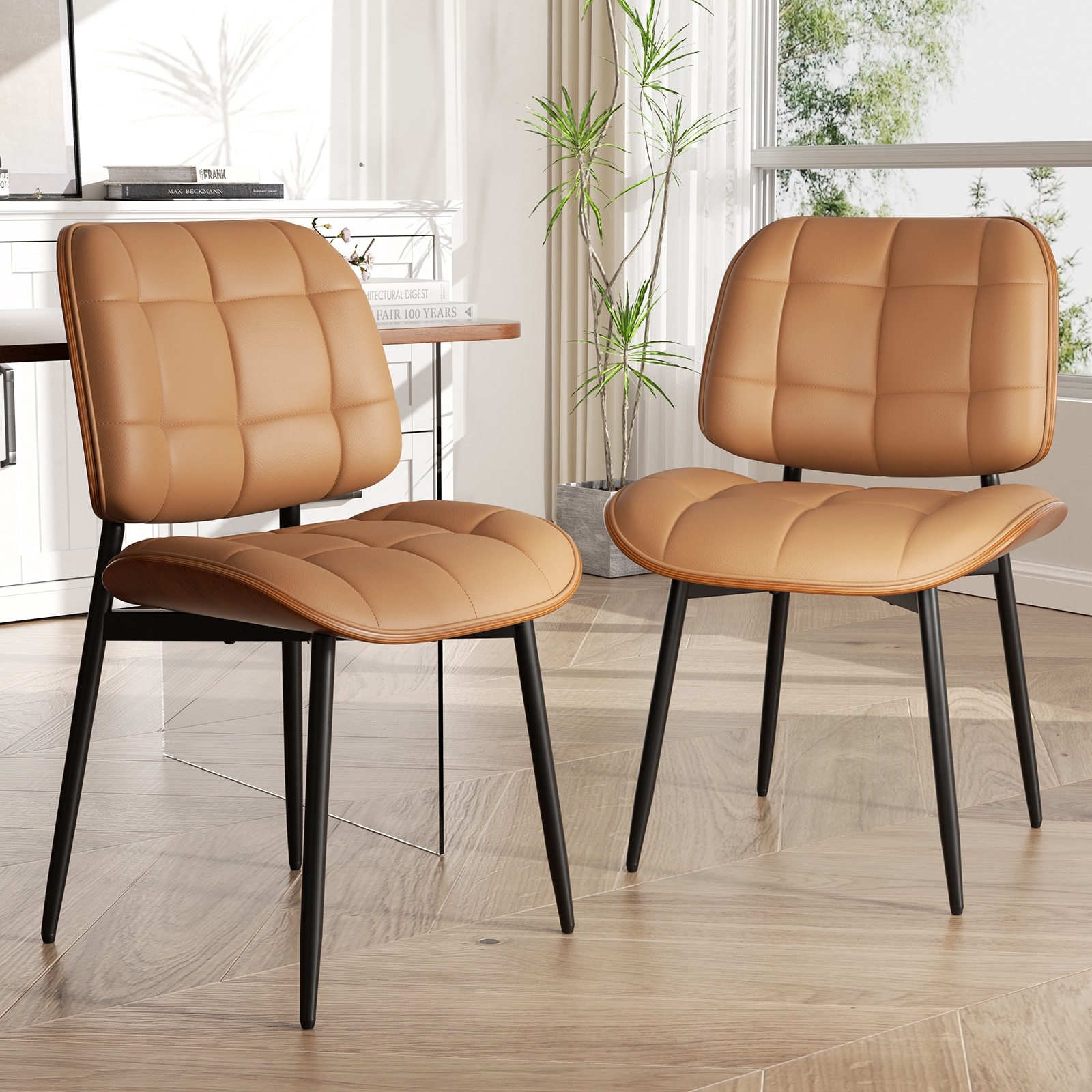 HOMYKA Dining Chairs Set of 2, Mid Century Modern Dining Room Chair - N/A