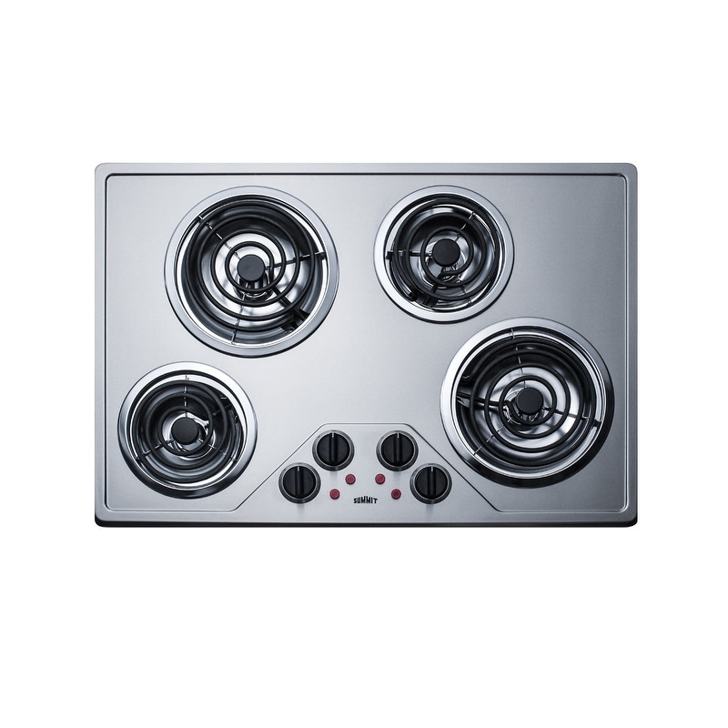 Summit 30 Inch Wide ADA Compliant Built-In Electric Cooktop - Stainless Steel