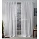 preview thumbnail 1 of 26, ATI Home Belgian Sheer Hidden Tab Top Curtain Panel Pair 50X108 - White