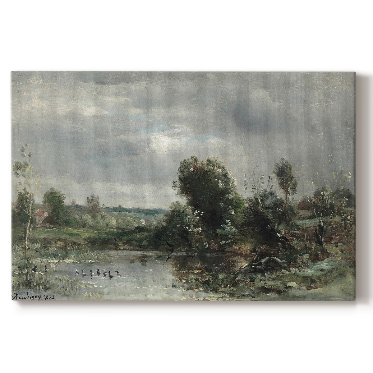 Vintage Landscape -DXXXII -Gallery Wrapped Canvas - Bed Bath