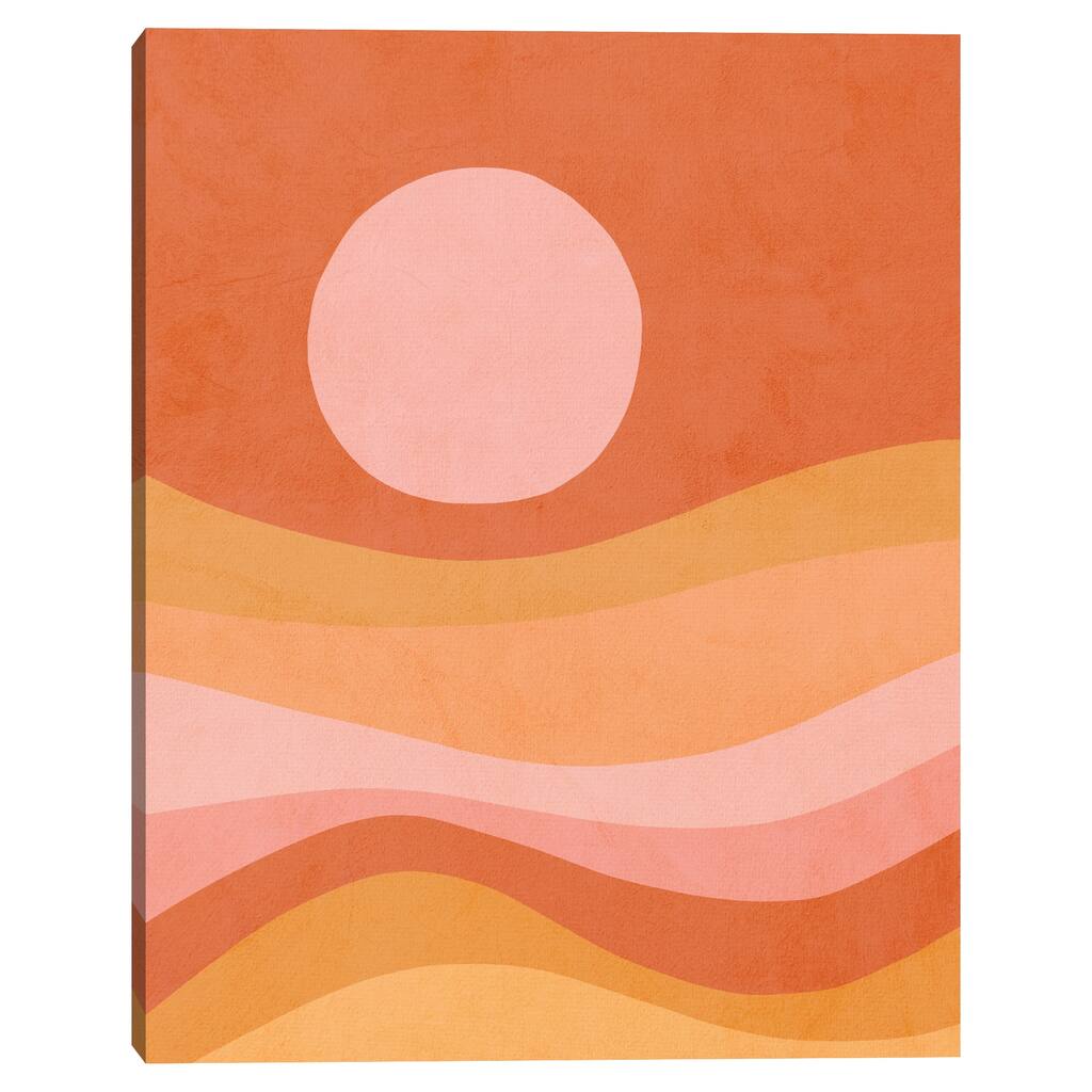 Peachy Summer Sunset by Dominique Vari Canvas Art Print
