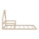 preview thumbnail 10 of 20, Twin Size Wood Floor Bed with House-Shaped Headboard, Natural Finish for a Playful and Modern Bedroom Look