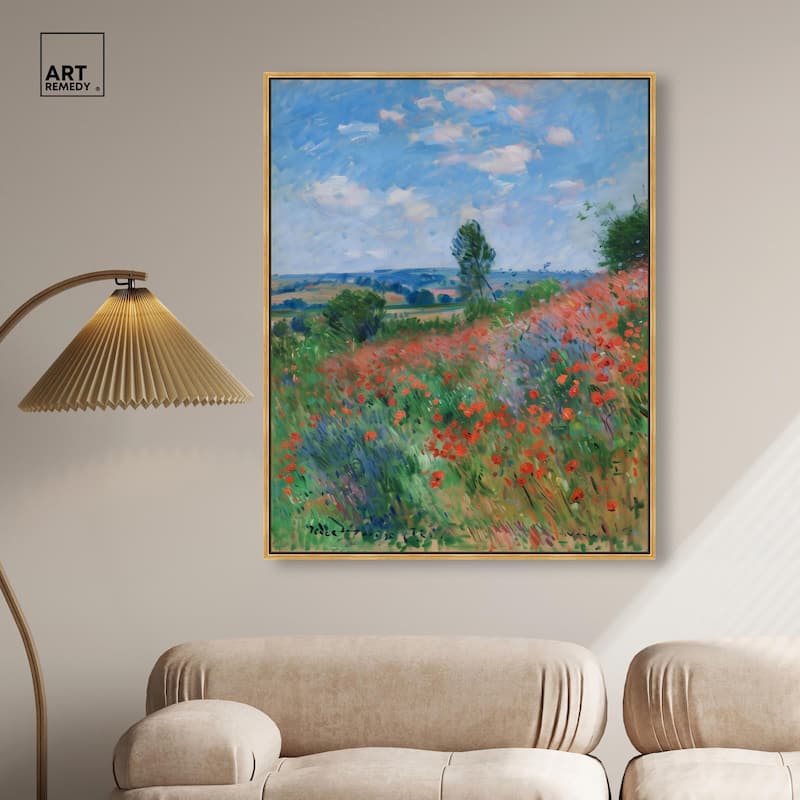 Blanket of Poppies II Canvas by Art Remedy