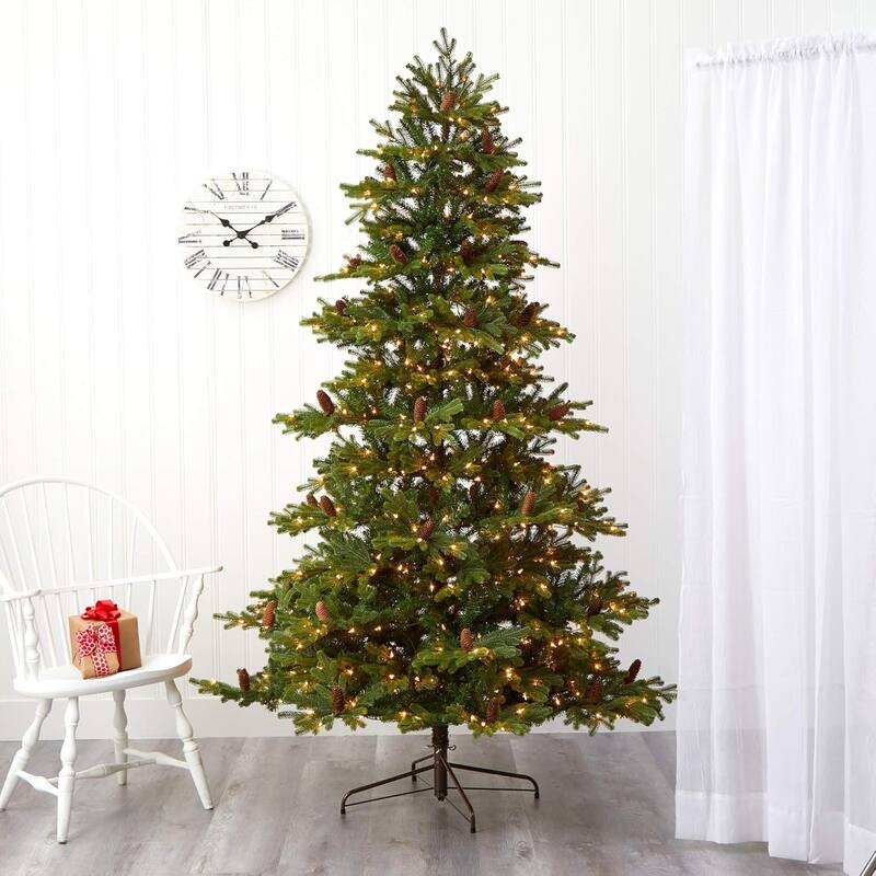 Pre-Lit Yukon Mountain Fir Artificial Christmas Tree - 7.5' - Clear LED Lights - 7.5 Foot