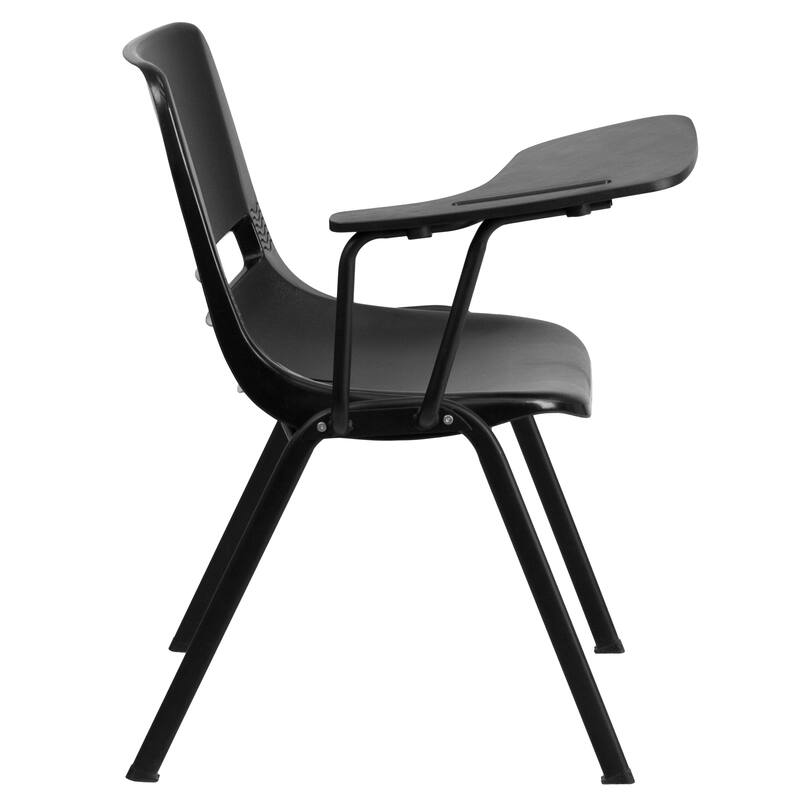 Ergonomic Shell Chair with Right Handed Flip-Up Tablet Arm