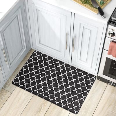 World Rug Gallery Modern Trellis Pattern Anti Fatigue Standing Mat