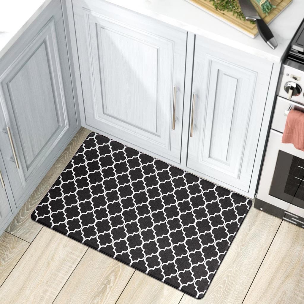 World Rug Gallery Modern Trellis Pattern Anti Fatigue Standing Mat
