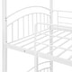 preview thumbnail 14 of 14, Luxury Twin over Twin Metal Kids House Bunk Bed with Built-in Slides and Climbing Ladders, Convertible, White