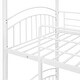 preview thumbnail 12 of 14, White Twin over Twin Metal Bunk Bed with Slide, Roof, and Ladder