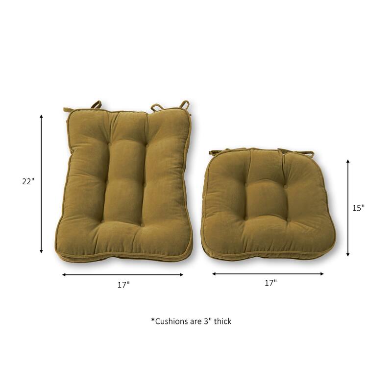 Moss Hyatt 2-Piece Reversible Rocking Chair Cushion Set