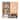 Wood Grain Wall Mounted Bathroom Cabinet with Sliding Fluted Door - 24''H
