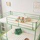 preview thumbnail 12 of 23, Iron Bed Bunk Bed with Ladder for Kids Twin Size White