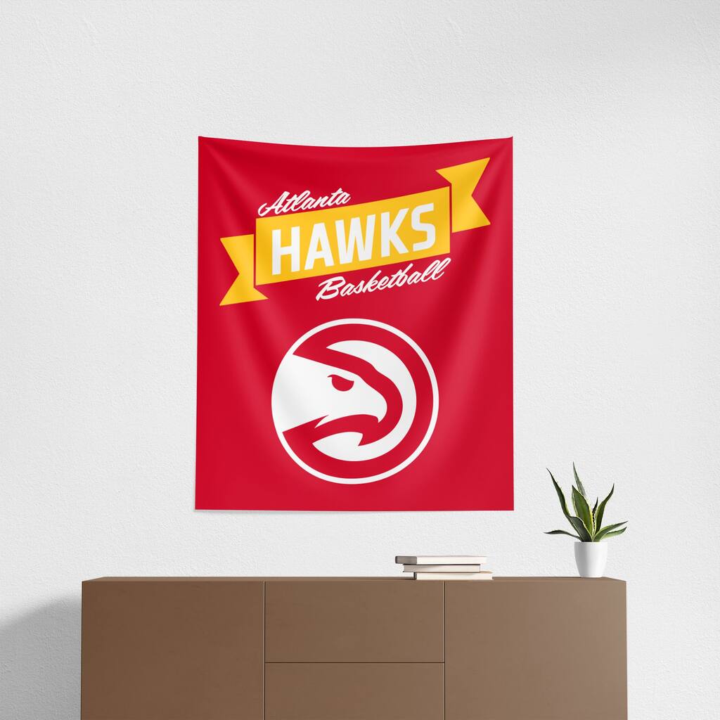 NBA Premium Hawks Printed Wall Hanging - 34"x40"