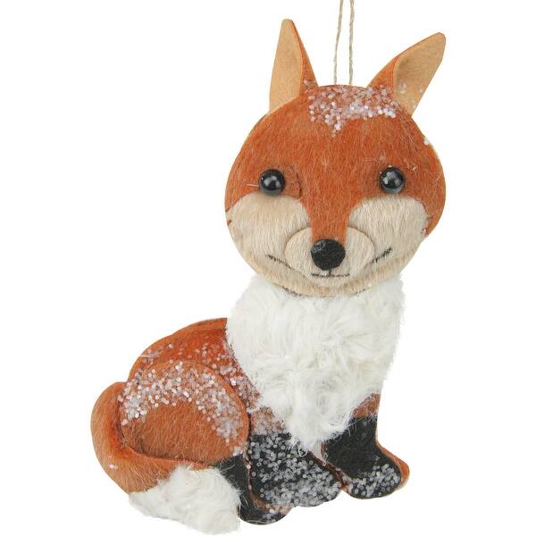 Shop Black Friday Deals On 6 Orange And White Smiling Face Stuffed Fox Christmas Ornament Overstock 25618522