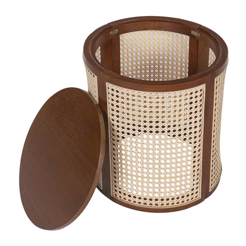 Christopher Knight Home - Elna Round Rubber Solid Wood Side Table in Natural Finish, Compact Modern Accent