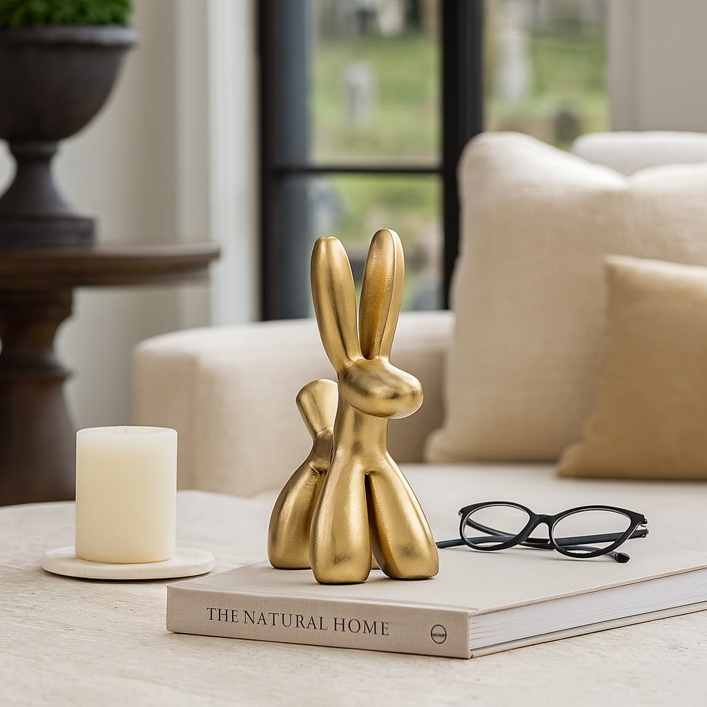 Modern Metal Balloon Dog Decorative Figurine - Gold - 6.5" x 3.25" x 8"